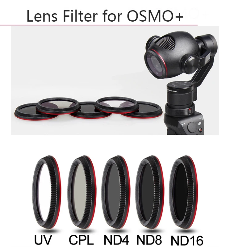 Фильтр объектива UV CPL ND4 ND8 ND16 для DJI OSMO + ручной карданный Стабилизатор камеры