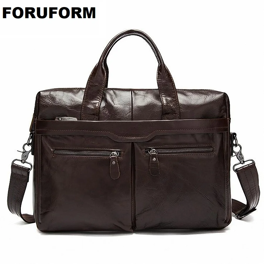 خمر مصمم الرجال حقيقية الجلود حقيبة حقيبة للذكور crossbody 14 بوصة محمول حقيبة رجل الأعمال الكتف حقيبة LI-2151