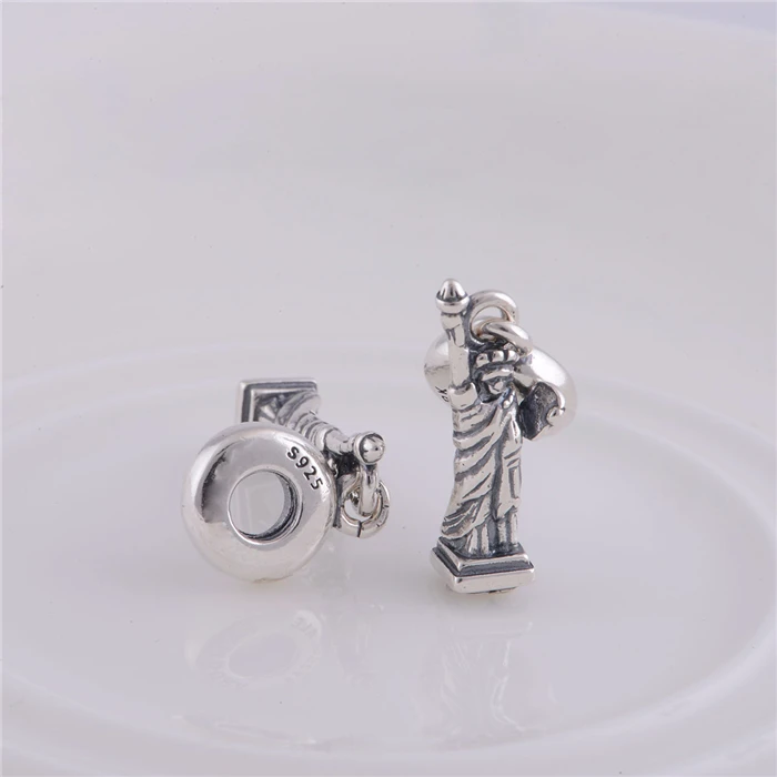 

Fits Pandora Bracelet Necklace DIY Making Fashion 925 Sterling Silver Beads Statue of Liberty Charm DIY Jewelry For Women