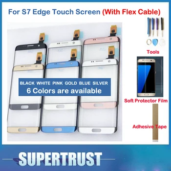 

ORIGINAL QUALITY For Samsung Galaxy S7 Edge G935 G935F Touch Screen Sensor Digitizer Glass With Flex Cable 6Colors With Kit