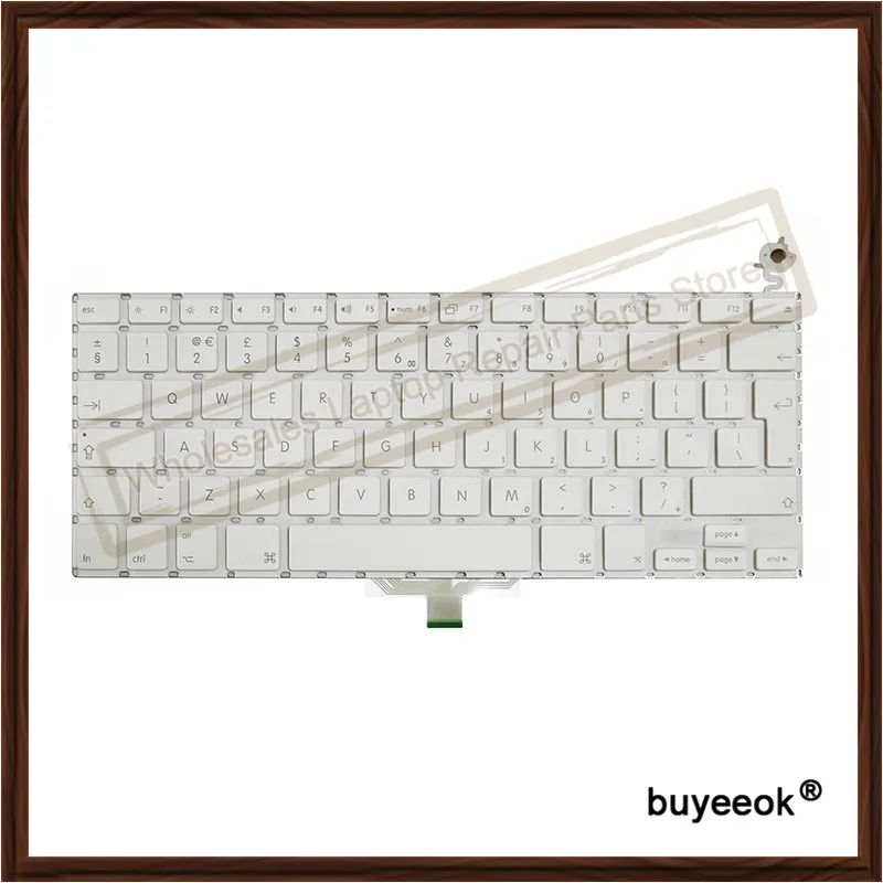 

Original A1181 White UK Keyboard 945 Replacement for Apple Macbook 13.3" A1181 UK Layout Keyboard without Backlight