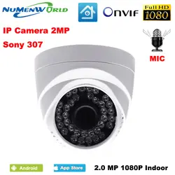 Best 2.0MP IP камера 1080 P HD встроенный CCTV Микрофон видео купольный для наблюдения ip-камера слежения ONVIF День/Ночь Крытый веб-камеры