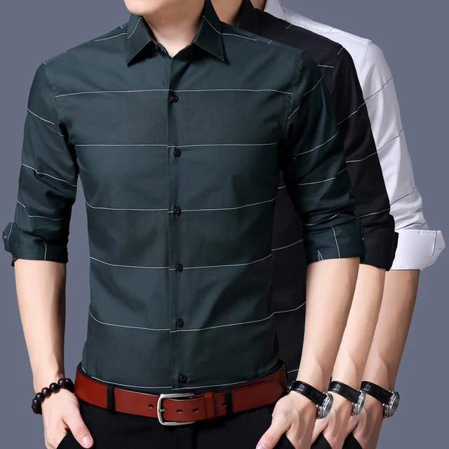Long Sleeve Shirt Men 2018 Autumn New Fashion Designer High Quality