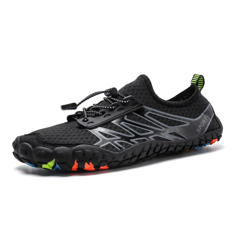 Мужская Треккинговая обувь; походная обувь; кроссовки для горных прогулок; Мужская и женская спортивная обувь Auqa с пятью пальцами; дышащая мужская обувь для альпинизма - Цвет: 1916Hei walking