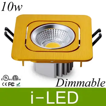 

360 Degree Rotation Cob 10W Led Ceiling Light Dimmable Led Fixture Down Spot light Bulb AC110-240V 12V Natural White 4000k UL CE