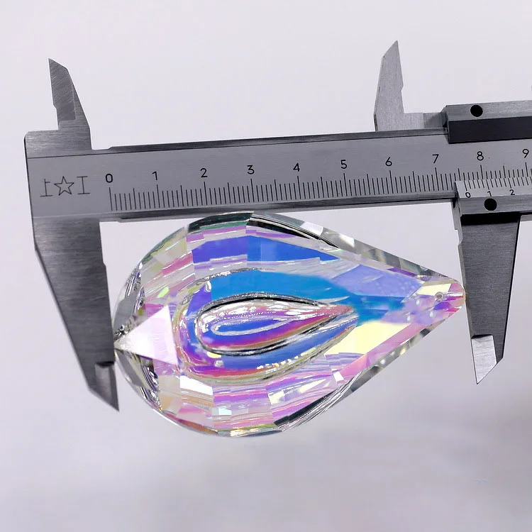50 шт./партия 76x47 мм Великолепные Стеклянные кристаллы части для люстры Топ радужные цвета Ловец солнечных лучей для украшения свадьбы дома