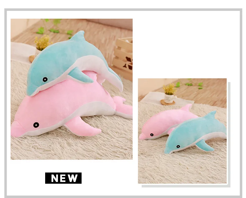 Dorimytrader New Soft Sea Animal Dolphin Plush Pillow Giant Stuffed Cartoon Dolphin Shark Toy Doll for Kids Adults Gift Decoration 140cm 160cm DY50447 (7)