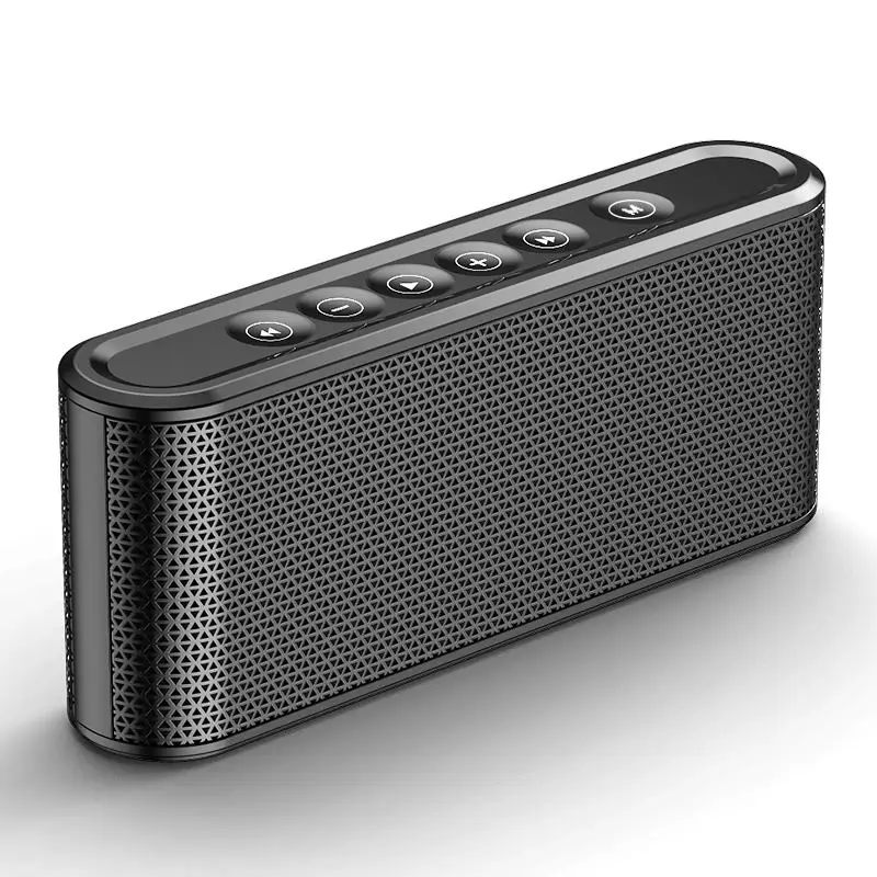 Мини OEM беспроводной сенсорный контроль bluetooth динамик портативный музыкальный плеер Boom box звуковая система с fm-радио - Цвет: Черный