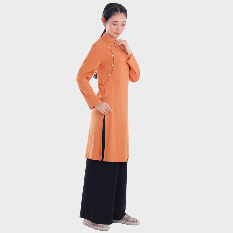 Одежда Tai chi униформа для женщин халат китайская дзен одежда медитации наборы