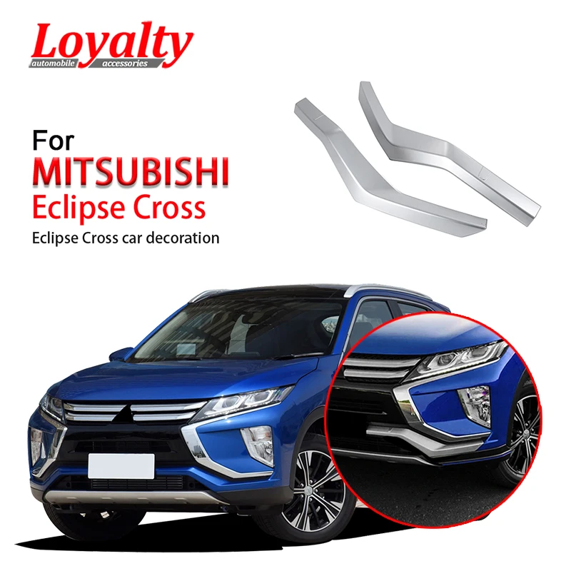 

Loyalty For MITSUBISHI Eclipse Cross 2018 2019 Front Bumper Protector Guard Cover Trim ABS Matter Silver Car Accessories