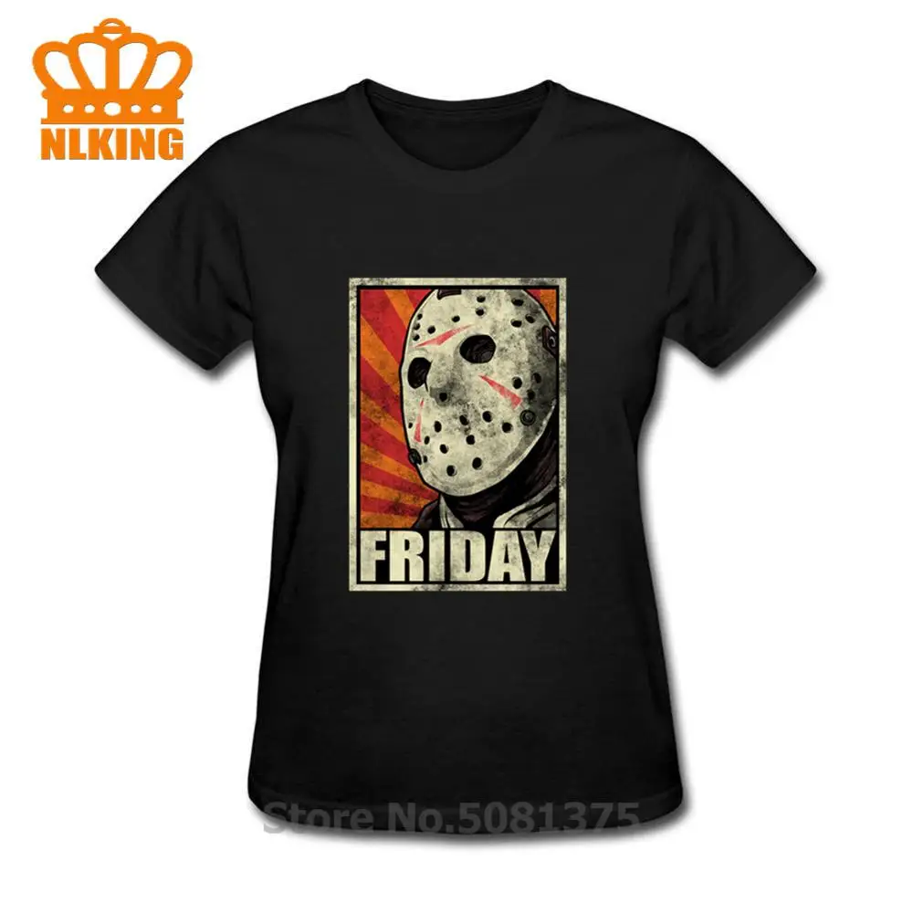 

Horror movie game over portrait Jason Voorhees T shirt Women hockey mask slasher Tee Halloween Friday the 13th pixel T-shirt