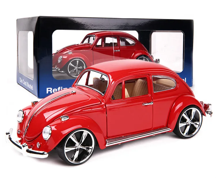 MZ 1:18 Alloy Retro Classic Beetle Car Model Mini Car Toys Table Decor Model 2010A