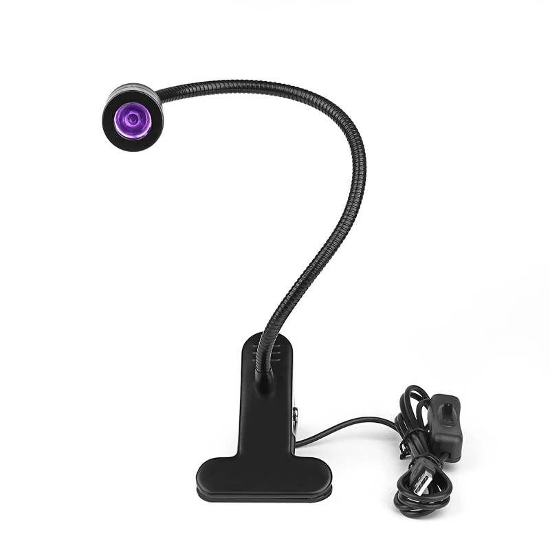 

LED UV Curing Light 12V 5W Freely rotating curved hose For UV Glue Solder Mask Ink Fast curing PCB Circuit board protect