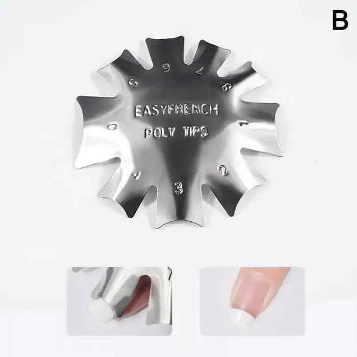 Нержавеющая сталь Французский маникюр модель ногтей шаблон инструмент Прямая поставка