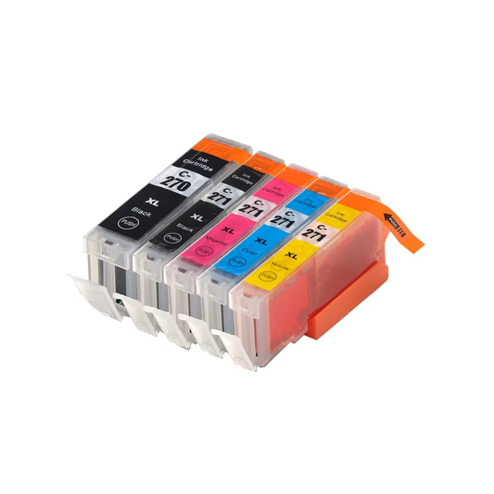 YLC 5pk PGI270 CLI271 PGI 270 CLI 271 compatible ink cartridge for Canon MG6820 MG6821 MG6822