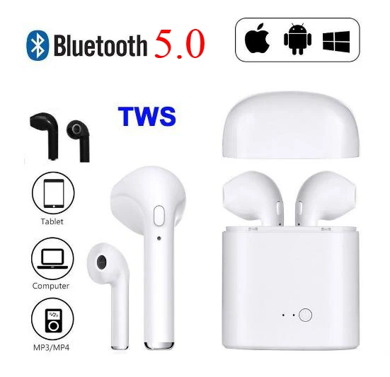 Новые Двойные i7s TWS беспроводные наушники bluetooth для apple iphone Android | Электроника