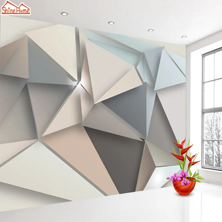 ShineHome большие пользовательские фото обои s стены 3d гостиная абстракция кирпич