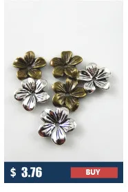 Julie Wang 20 шт. античные серебряные/Бронзовые бусины из сплава в форме цветка, 13*13*2 мм, фурнитура ручной работы, аксессуары для ювелирных изделий