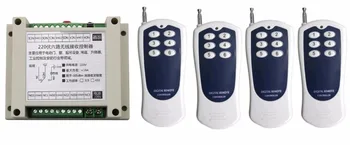 

AC220V 6CH 10A RF Wireless Remote Control Switch System 4pcs Transmitter+Receiver,315/433 MHZ /lamp/ window/Garage Doors