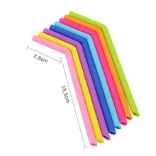 С 1 чистящей щеткой набор питьевой соломинки 6 шт. барная посуда гаджеты Аксессуары для барной посуды бутылки для воды чашки Аксессуары Силиконовая соломинка