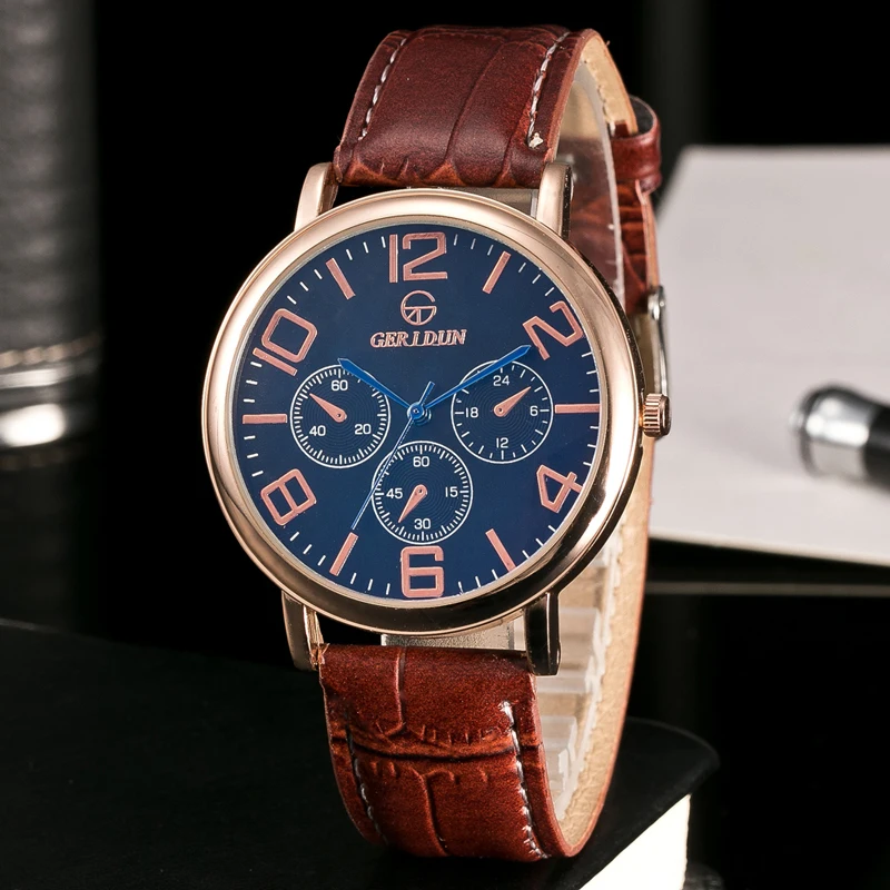 Men Fashion Business Leather Watch Men's Casual 3-eye Outdoor Sports Watch Analog Waterproof Quartz Wristwatch Relogio Masculino Men Fashion Business Leather Watch Men's Casual 3-eye Outdoor Sports Watch Analog Waterproof Quartz Wristwatch Relogio Masculino