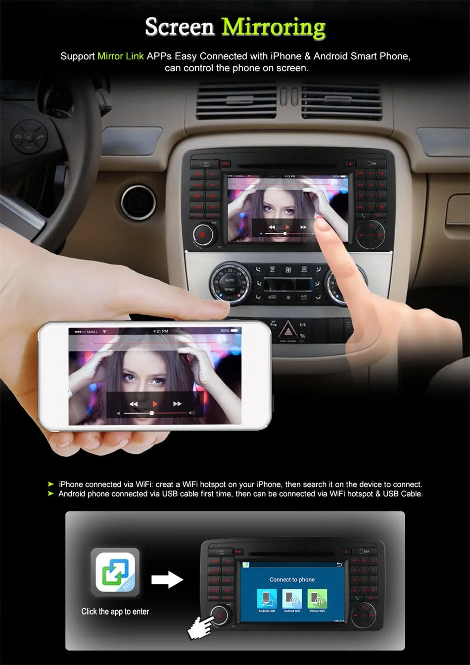 Sale Ownice 4G SIM LTE 8 Core  Android 6.0 Car DVD Player for Mercedes R Class W251 R280 R300 R320 R350 R500 with Radio GPS 32G ROM 12