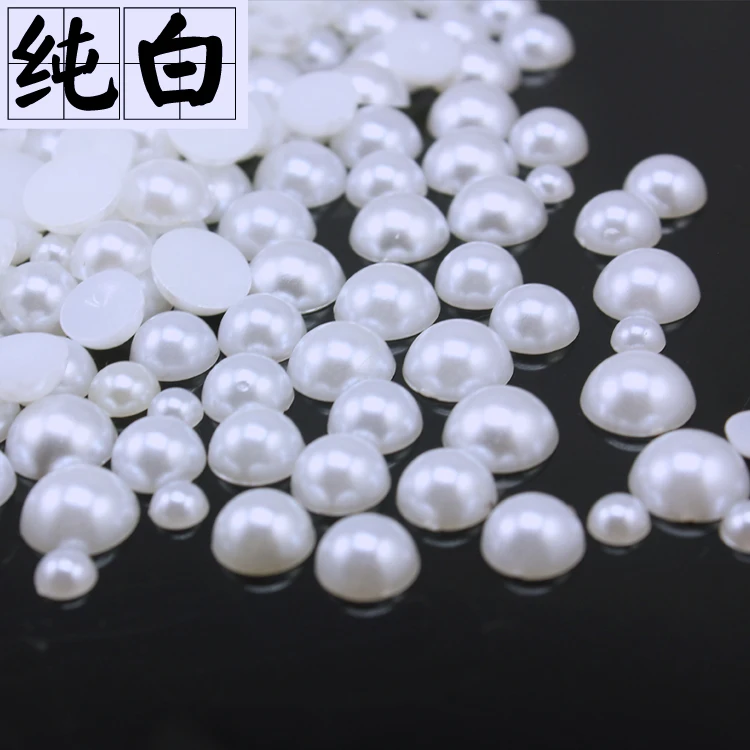 

Quality Half Pearls White ABS DiY Pearl 4mm For Bag Shoes Clothing PC Mobile