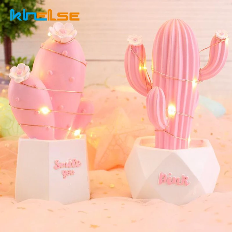 Night Lights Ins Cactus Led Table Lamp Dream Star Lamp Small Night Light Bedroom Decoration Home Garden Ohioeyecareconsultants Com