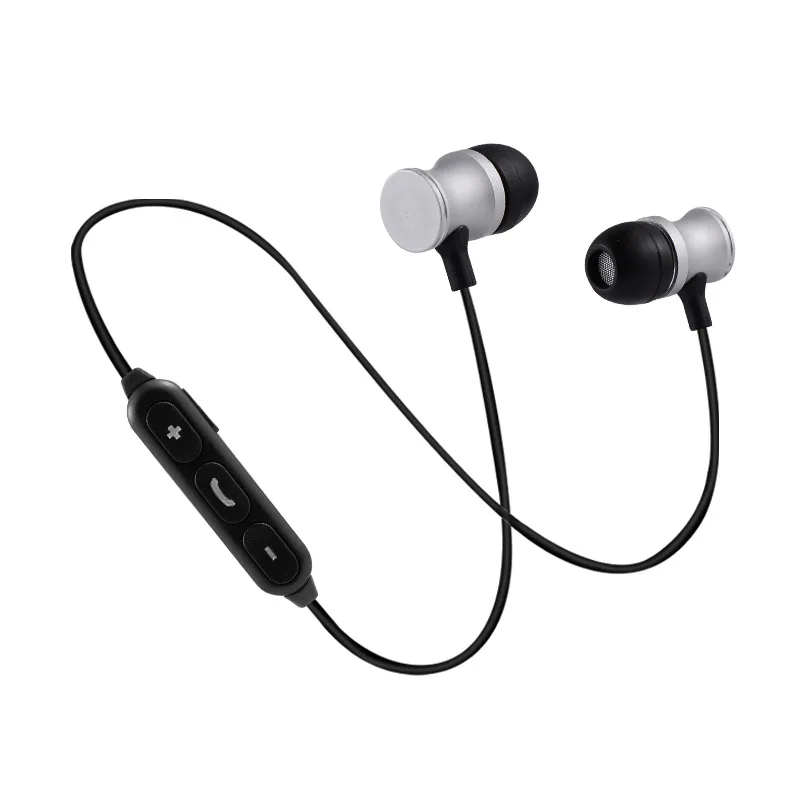 Kappcice Bluetooth наушники с микрофоном, Спортивные Беспроводные наушники для спортзала, басовые наушники для Xiaomi iPhone MP3 видео - Цвет: gray