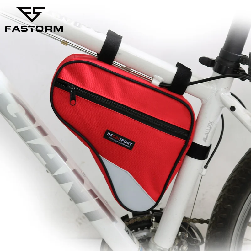 

FASTORM Mini Triangle Saddle Cycling Bag For Bike Frame Waterproof Bicycle Accessories For Phone Nylon MTB Mountain Front Tube