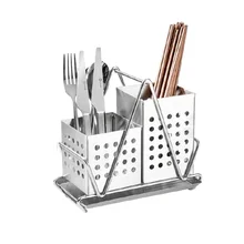 High quality stainless steel chopstick cages spoon rack shelves fork holder reinforced hanging kitchen storage cutlery organizer