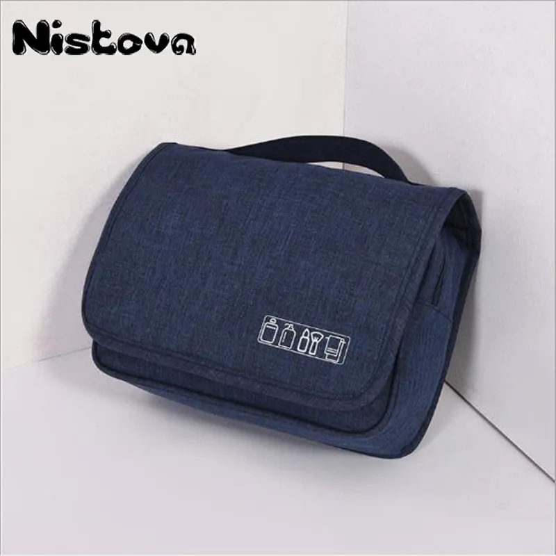 

Waterproof Portable Men Hanging Makeup Bag Oxford Travel Organizer Cosmetic Bag Women Necessaries Make Up Case Wash Toiletry Bag