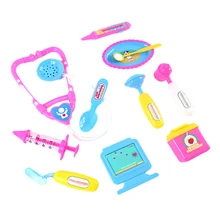 10 шт. набор имитаций Врача игрушки ролевые игры дети подарок на день рождения Имитация медсестры медицинские врачебные принадлежности коробка дети медицинская игрушки