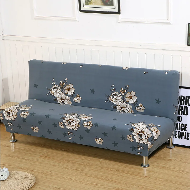 Чехол для дивана с цветочным принтом без подлокотника складной диван-кровать Чехол для дивана все включено защита для дивана мебель