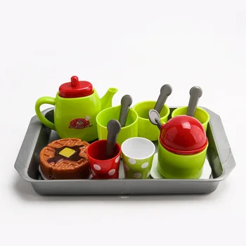 

Happy Monkey In Stock 15Pcs/set Tea Set Pretend Play Toy ABS Cute Mini Educational Kitchen Toys Gift for Children Girl Birthday