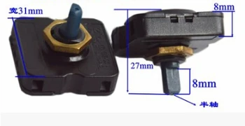 

square electric fan downshift square switch semi round shaft 8mm