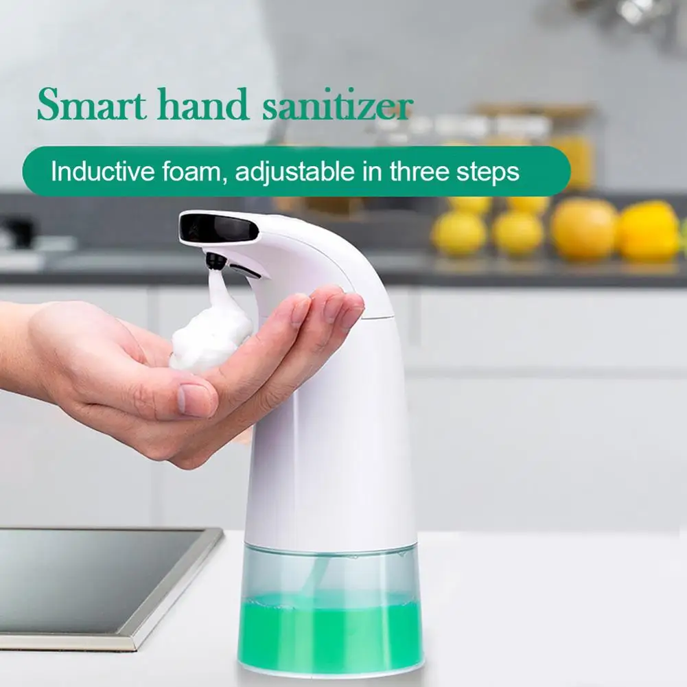 

250ml Automatic Waterproof Foam Liquid Sanitizer Soap Dispenser Infrared Smart Sensor Touchless Hand Washer Kitchen Bath Supply