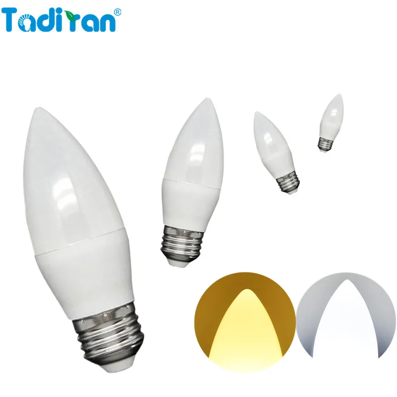 4pcs/lot E27 Led Candle Bulb 7W 220V Chandlier Lamp Saving Energy
