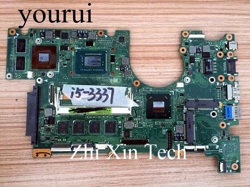  yourui For ASUS B400V B400VC Laptop Mortherboard i5-3317u CPU REV 2.1 Mainboard With 4GB RAM Fully 