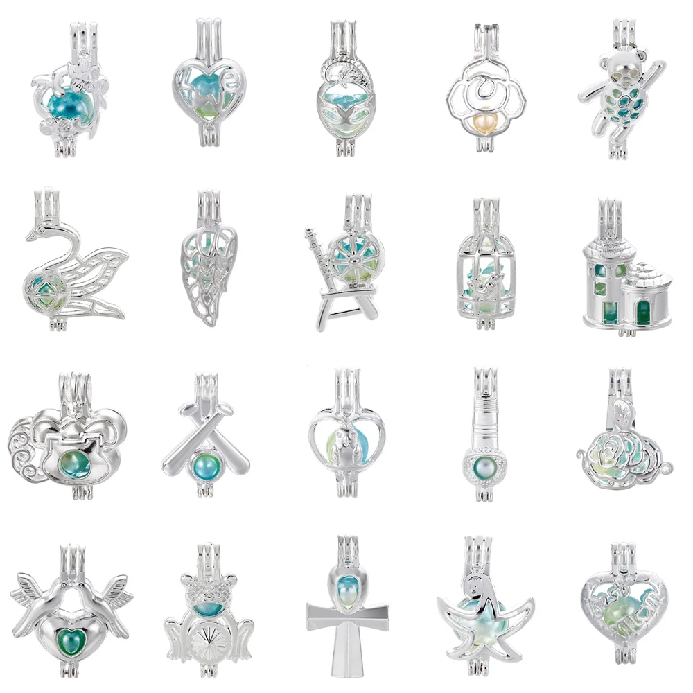 1 шт. Серебряный цветок Лучшая Мама Любовь Роза маска Oyster жемчужная клетка