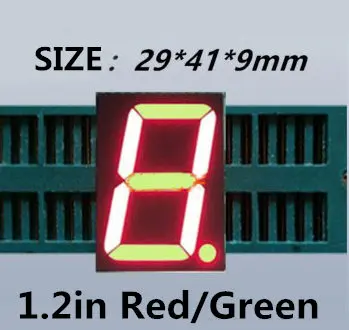 

RED Green Bicolor 1.2 inch Blue 7 Segment LED Display 1.2"in 1 Bit Digital Tube Plastic Metal (Nixie tube)