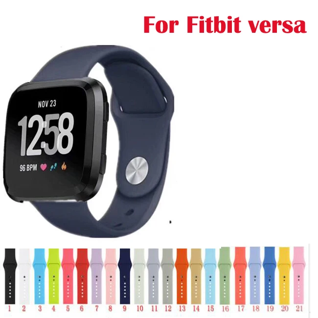 

factory rubber Replacement bracelet strap for Fitbit versa Band silicone wristband