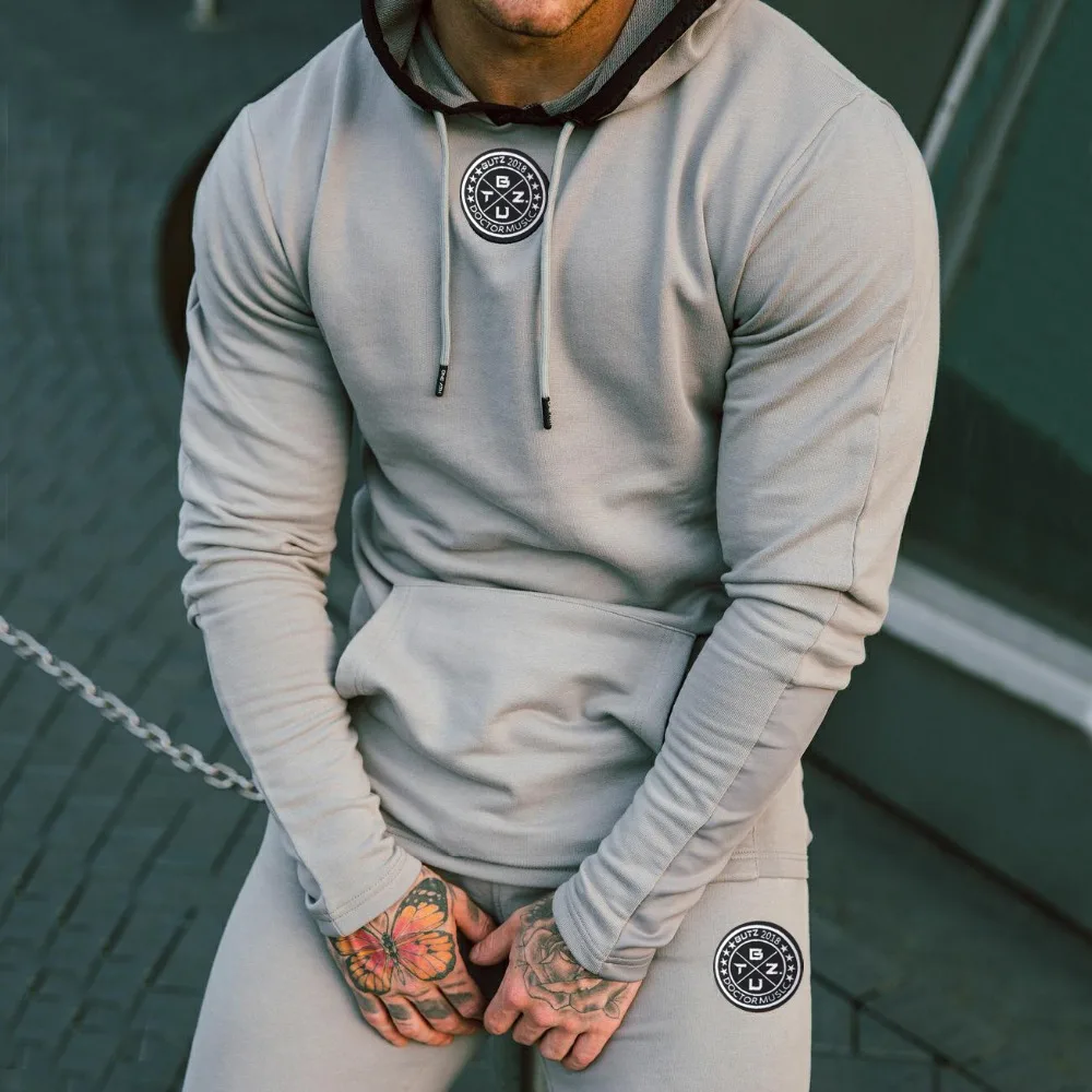 Buy Men Gym Hoodies Gym Fitness Bodybuilding