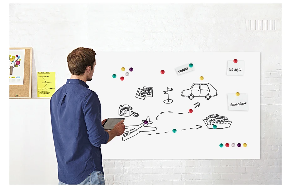 930_16 Colorful Neodymium Magnet Pins Seal Shape Magnetic Plastic Push Pins Teaching DIY Whiteboard Fridge Magnets for Home Office