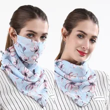 Весенне-летний солнцезащитный нагрудник, большая маска, женский шейный Респиратор маска для лица, антиуф, шифоновая тонкая вуаль