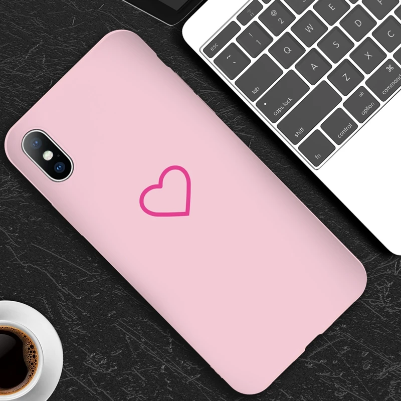 Lovebay Мягкий силиконовый чехол для телефона для пары Apple Iphone 11 Pro Max 8 7 6 6S Plus 5 5S SE XS Max XR X Love Heart TPU задняя крышка