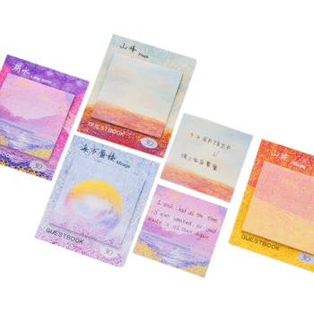 

24pack/lot Oil Painting style Colorful Memo Pad Paper Post Notes Sticky Notes Notepad Papeleria Office School Party Supplies