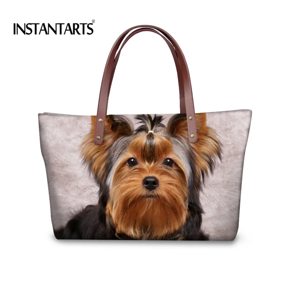 Instantarts 3d يوركشاير جحر الطباعة حقائب النساء حقائب الكتف للسيدات التسوق سفر كبيرة عالية الجودة الأعلى مقبض حقيبة Instantarts 3d يوركشاير جحر الطباعة حقائب النساء حقائب الكتف للسيدات التسوق سفر كبيرة عالية الجودة الأعلى مقبض حقيبة