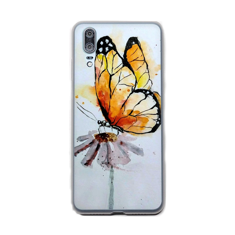 Чехол Gerleek Blue Butterfly для Huawei Honor 6A 6C 7A Pro 7C 7X8X9 10 Lite Note 8C Play Cover Shell|Чехлы-накладки| |