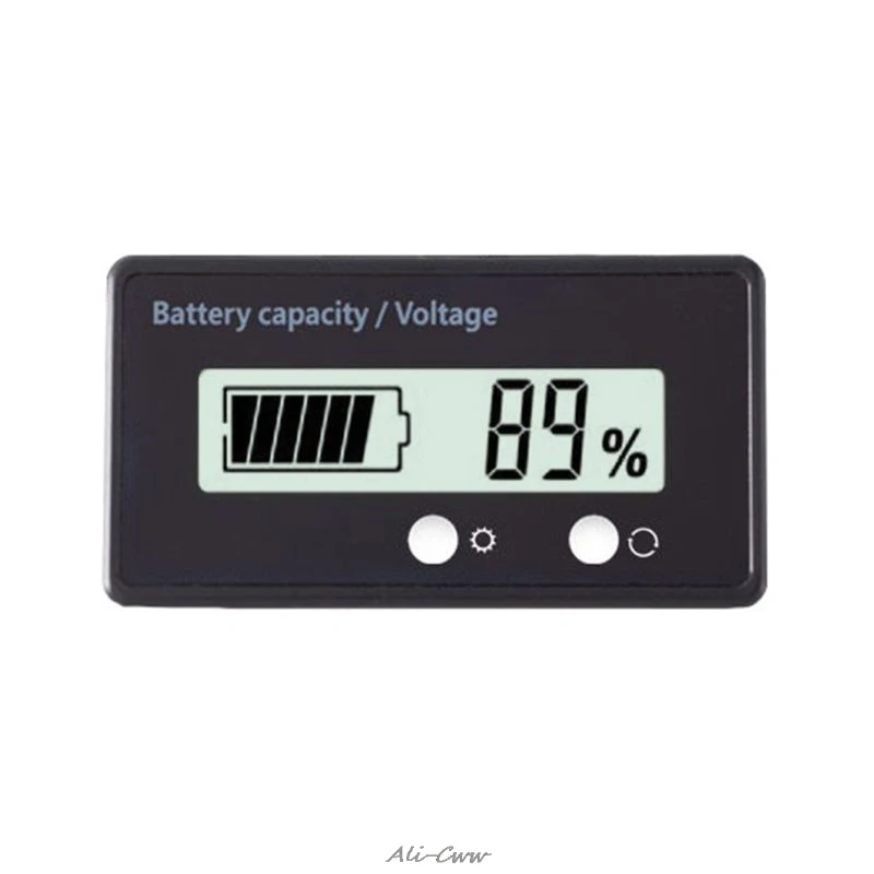 

12V/24V/36V/48V LCD Acid Lead Lithium Battery Capacity Indicator Voltmeter Voltage Electric Motorcycle Scooter Battery Testers
